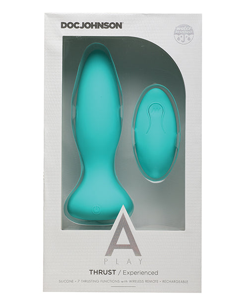 A-Play Thrust Experienced Anal Plug with Remote Control  -  Teal