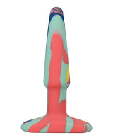 A-Play Groovy Silicone Anal Plug 4in - Orange/Teal