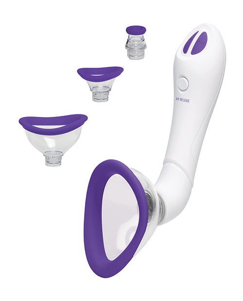 Bloom Intimate Silicone Rechargeable Body Pump - Purple/White