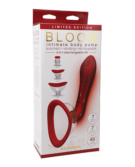 Bloom Intimate Body Automatic Vibrating Rechargeable Pump Limited Edition - Red