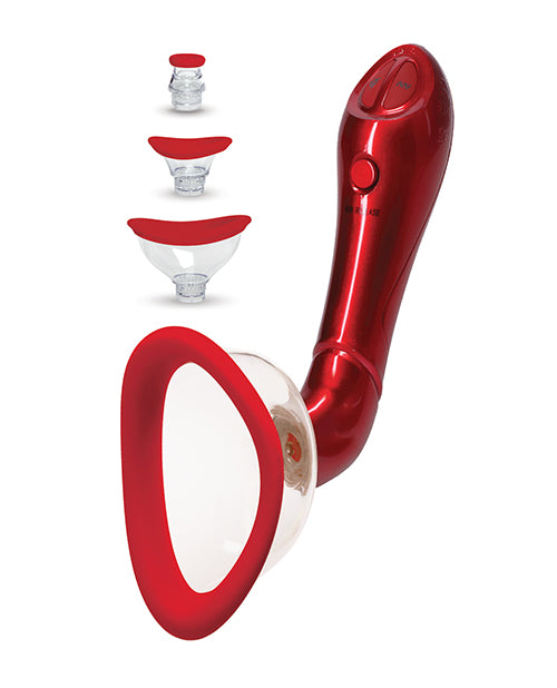 Bloom Intimate Body Pump Vibrating Rechargeable Interchangeable Set Limited Edition (4 piece) - Red