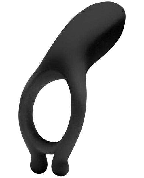 OptiMALE Rechargeable Silicone Vibrating Cock Ring - Black