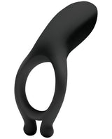 OptiMALE Rechargeable Silicone Vibrating Cock Ring - Black
