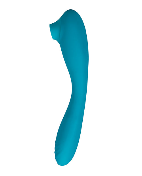 This Product Sucks Bendable Wand Rechargeable Silicone Clitoral Vibrator - Teal