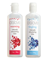 Oralove Dynamic Duo Lickable Warming and Tingling Water Based Lubricant 1oz (2 per set)