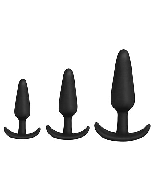 Mood Naughty 1 Trainer Silicone Anal Plug (3 Piece Set) - Black