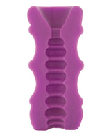 Mood Pleaser Thick Ribbed Ultraskyn Masturbator - Purple