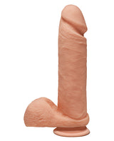 The D Perfect D Ultraskyn Dildo with Balls 8in - Vanilla