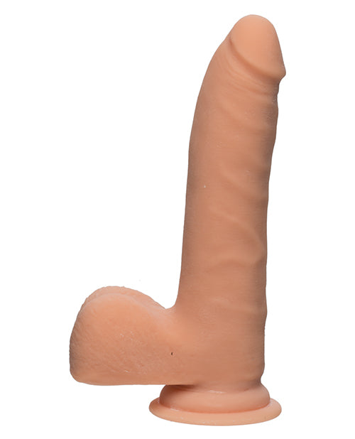 The D Realistic D Ultraskyn Slim Dildo with Balls 7in - Vanilla