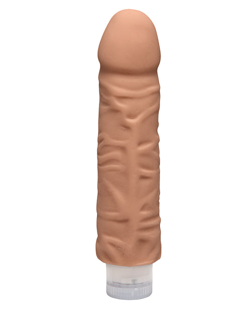 The D Shakin D Ultraskyn Vibrating Dildo 7in - Caramel