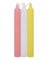 Doc Johnson Japanese Drip Candles - 3 Pack - Pink/Yellow/White