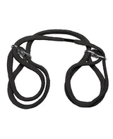 Japanese Style Bondage Cotton Cuffs - Black