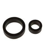 TitanMen Platimum Silicone Cock Rings (2 Piece Kit) - Black