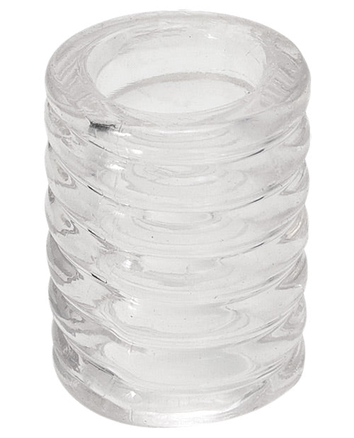 TitanMen Ribbed Stretch-To-Fit Cock Cage - Clear