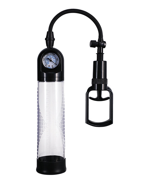 Rock Solid Boost It Penis Pump with Gauge - Black/Clear