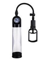 Rock Solid Boost It Penis Pump with Gauge - Black/Clear