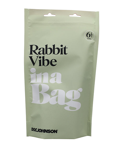 In a Bag Silicone Rechargeable Rabbit Vibrator - Black