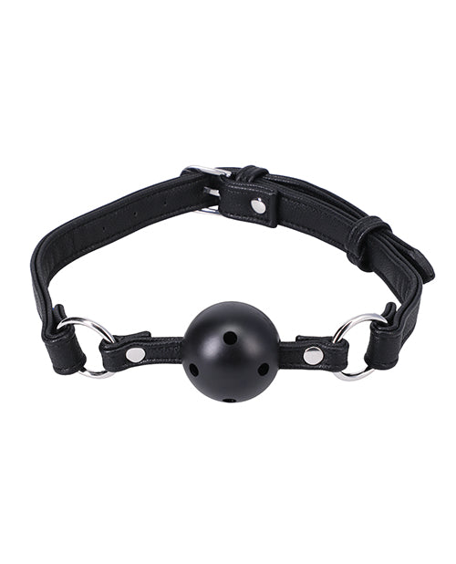 In a Bag Vegan Leather Ball Gag - Black