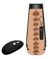 Main Squeeze The Original Vibro Ultraskyn Vibrating Masturbator with Bullet and Remote Control - Pussy - Vanilla