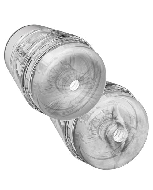 Main Squeeze Pop Off Ultraskyn Compact Masturbator - Pussy and Butt - Clear