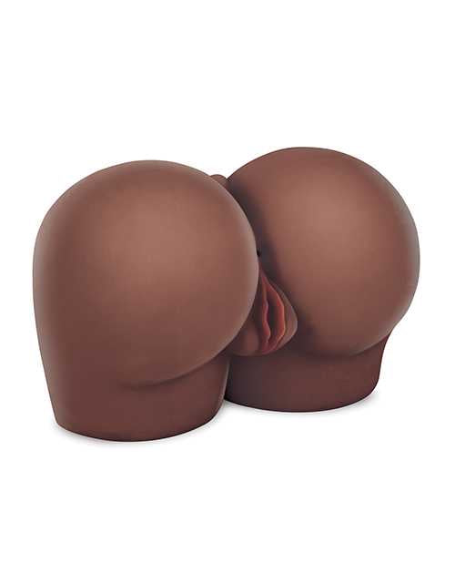 Luvdollz Remote Controlled Doggy Style Vibrating Rechargeable Pussy and Ass Masturbator with Bullets and Remote Control - Chocolate
