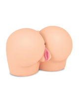 LuvDollz Remote Controlled Doggy Style Vibrating Rechargeable Masturbator with Bullets and Remote Control - Pussy and Ass - Vanilla