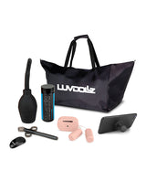 LuvDollz Remote Controlled Doggy Style Vibrating Rechargeable Masturbator with Bullets and Remote Control - Pussy and Ass - Vanilla