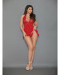 Euphoria Shorty Babydoll & Open Panty Red O/S