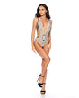Cascading Pearl Halter Teddy - Ivory O/S