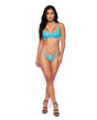 Pearl Obsession Lace Bra & Pearl Crotch Panty 2 pc Set - Frosted Mint LG