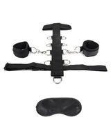 Lux Fetish Adjustable Neck and Wristraint (3 piece set) - Black