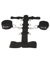 Lux Fetish Adjustable Neck and Wristraint (3 piece set) - Black