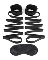 Lux Fetish Bondage Bed Strap (2 piece set) - Black