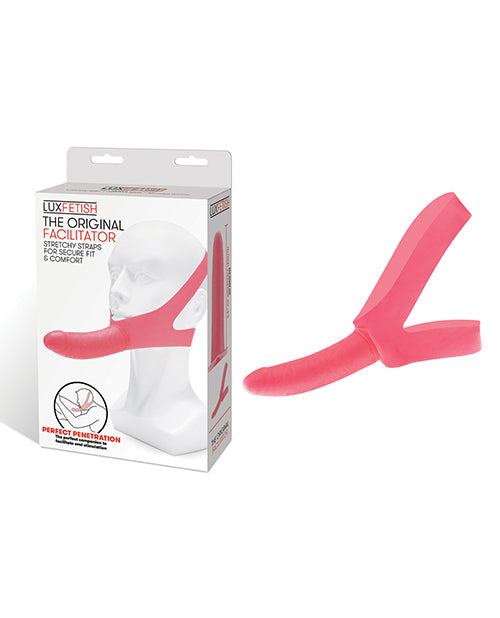 Lux Fetish The Original Facilitator Face Strap-On with Dildo - Pink