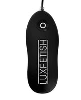 Lux Fetish Inflatable Vibrating Butt Plug with Suction Base and Remote Control 4in - Black