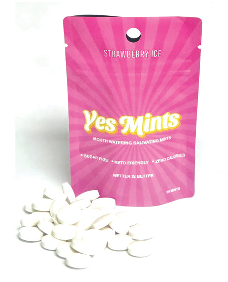 Yes Mints Original Mouth Watering Mints - Pack of 25 Strawberry Tingle