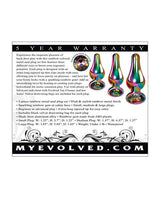 Rainbow Metal Anal Plug Set (3 piece)