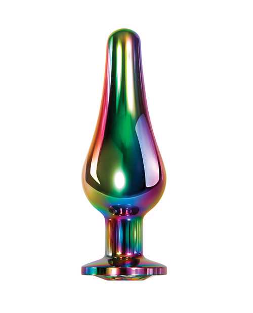 Rainbow Metal Anal Plug - Small