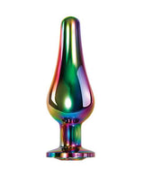 Rainbow Metal Anal Plug - Small