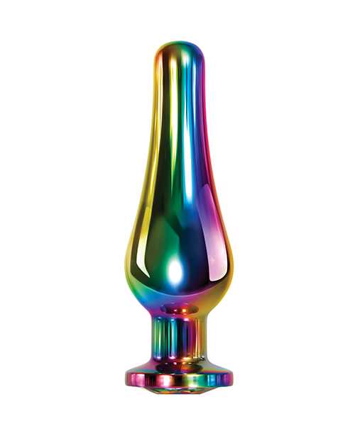 Rainbow Metal Anal Plug - Medium