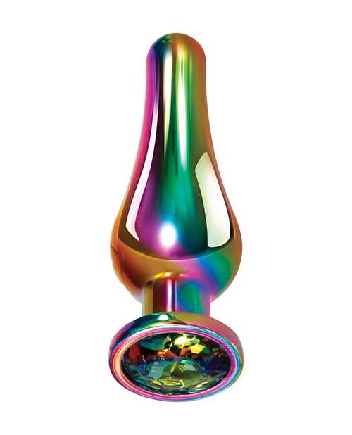 Rainbow Metal Anal Plug - Medium