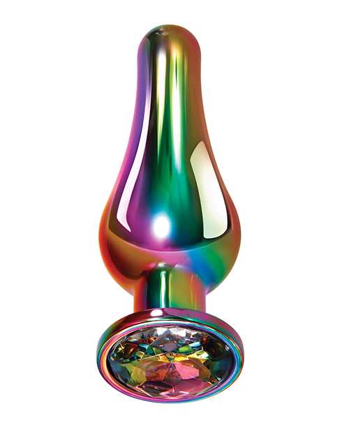 Rainbow Metal Anal Plug - Large