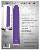 7 Function Rechargeable Slim Vibrator - Purple