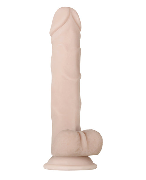 Real Supple Poseable Dildo with Balls 9.5in - Vanilla