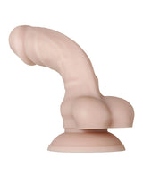 Real Supple Poseable Silicone Dildo with Balls 6in - Vanilla