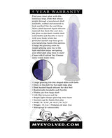 Luminous Stud Dildo with Balls - Purple