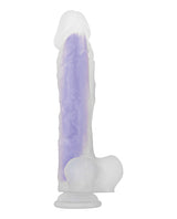 Luminous Stud Dildo with Balls - Purple