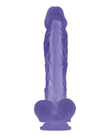 Luminous Stud Dildo with Balls - Purple