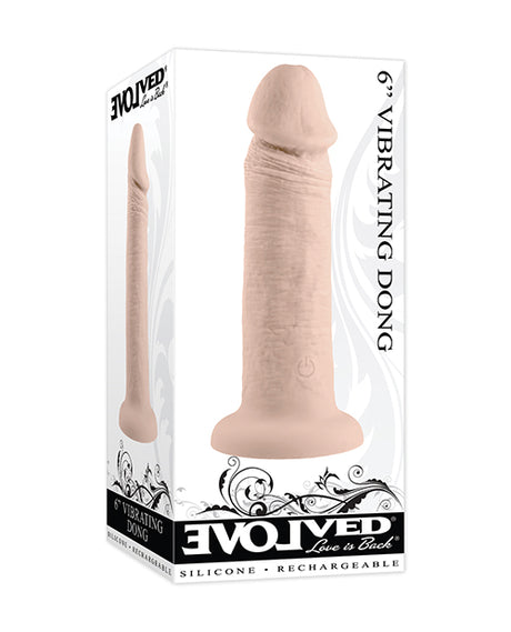 Evolved 6" Vibrating Dong - Light