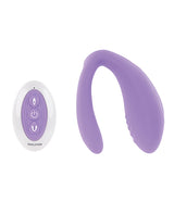 Petite Tickler Rechargeable Silicone Triple Stimulating Mini Vibrator with Remote Control - Lavender